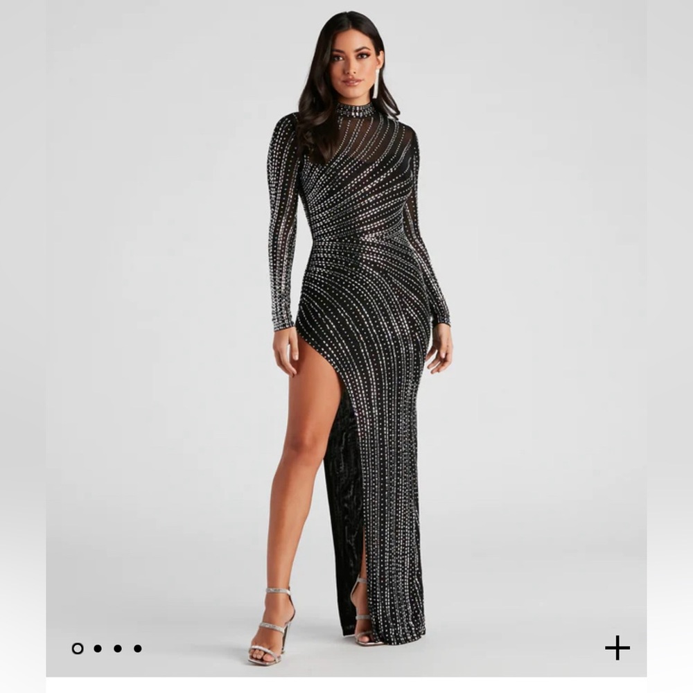 Black Sparkly Windsor Dress